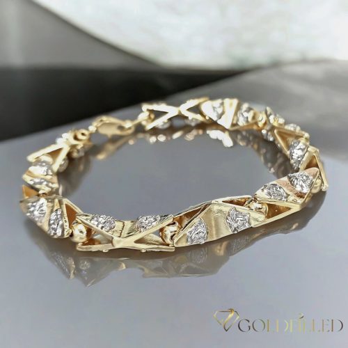 Antyalergiczna bransoletka Goldfilled 24cm /11mm, wielokolorowa