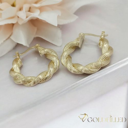 Goldfilled Antyalergiczne  kolczyki 30mm kolor 14K	