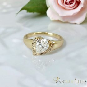   Antyalergiczny pierścionek „Goldfilled” w różnych rozmiarach, kolor 14K