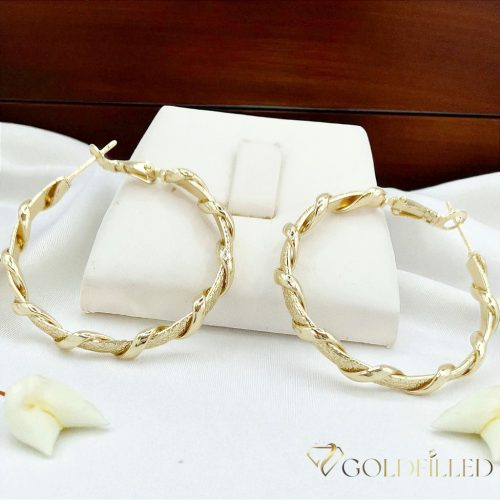 Goldfilled Antyalergiczne kolczyki 40mm kolor 14K	