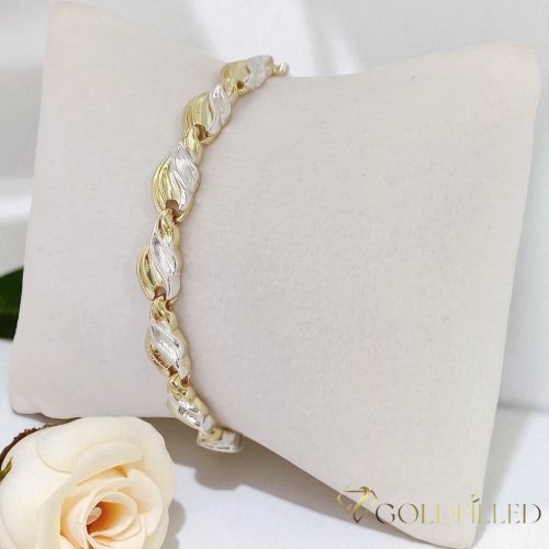 Ekskluzywna antyalergiczna bransoletka pozłacana „Goldfilled” w kilku rozmiarach  grubości 7 mm, kolor 14K
