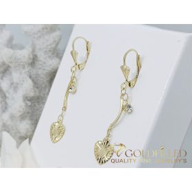Goldfilled Antyalergiczne kolczyki serce 52mm kolor 14K