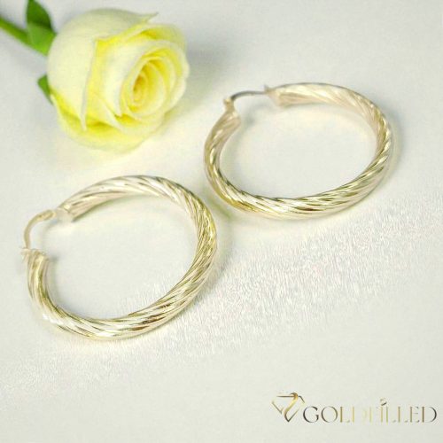 Goldfilled Antyalergiczne kolczyki 40mm kolor 14K	