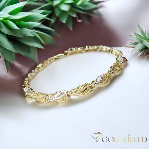 Ekskluzywna antyalergiczna bransoletka pozłacana „Goldfilled” w kilku rozmiarach  grubości 7 mm, kolor 14K