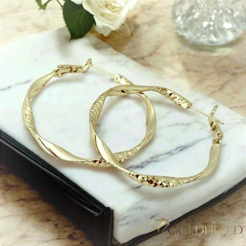 Goldfilled Antyalergiczne kolczyki 40mm kolor 14K	