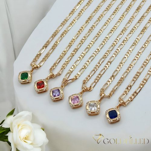  Antyalergiczny naszyjnik Goldfilled 50cm/4mm + wisiorek, kolor 18K
