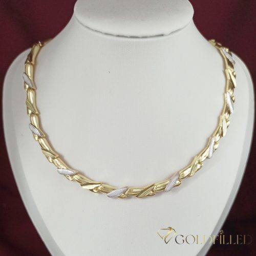Ekskluzywny antyalergiczny naszyjnik Goldfilled 45cm/8mm, wielokolorowy
