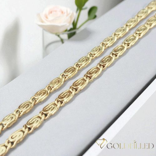 Naszyjnik Antyalergiczny Goldfilled 50cm Długi i 4,5mm Szeroki Kolor 14K
