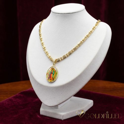  Antyalergiczny naszyjnik Goldfilled 50cm/5,2mm + wisiorek, kolor 14K
