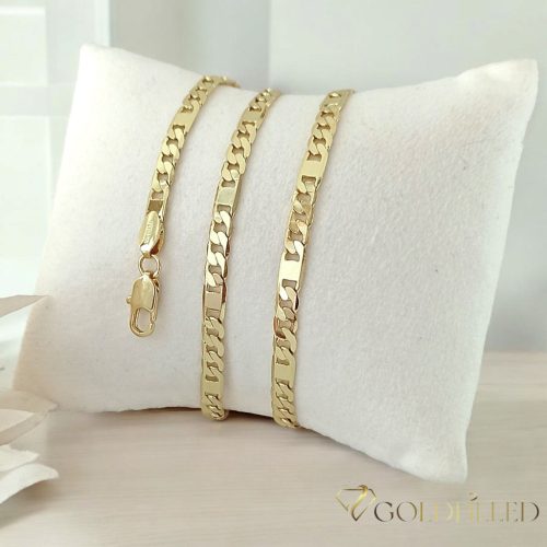 Antyalergiczny naszyjnik Goldfilled 50cm/4mm + bransoletka 20 cm, kolor 14K