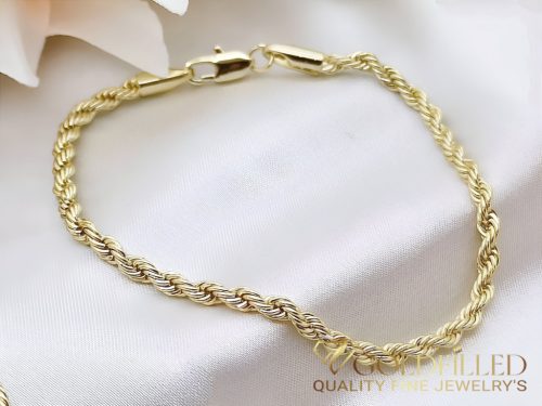 Antyalergiczna bransoletka pozłacana "Goldfilled", długość 19 cm i szerokość 3,5 mm, kolor 14K