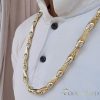 Goldfilled Antyalergiczny Luksusowy Naszyjnik Barakka 70cm Długi i 11mm Szeroki (130g) Kolor 14K Multikolor