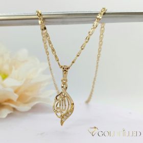    Antyalergiczny naszyjnik Goldfilled 45cm/3mm + wisiorek, kolor 18K