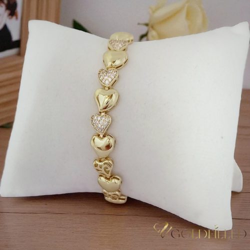 Antyalergiczna bransoletka pozłacana "Goldfilled", długość 19 cm i szerokość 7mm, kolor 14K