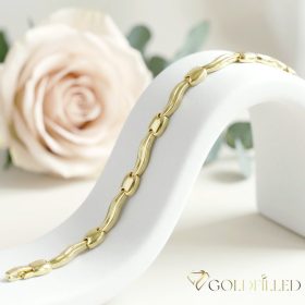   Antyalergiczna bransoletka pozłacana "Goldfilled", długość 19 cm i szerokość 7mm, kolor 14K