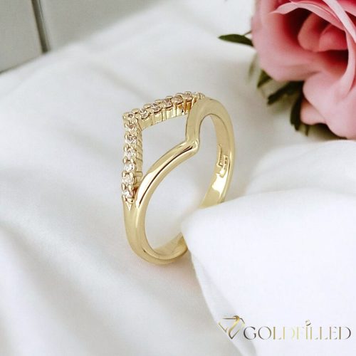Antyalergiczny pierścionek „Goldfilled” w różnych rozmiarach, kolor 14K