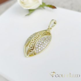 Antyalergiczny wisiorek Goldfilled 32 mm, kolor 14K