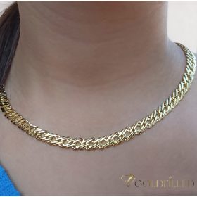   Goldfilled Antyalergiczny Luksusowy Naszyjnik 45cm Długi i 7mm Szeroki Kolor 14K