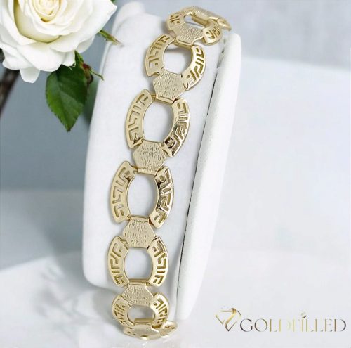 Antyalergiczna bransoletka pozłacana "Goldfilled", długość 19 cm i szerokość 14 mm, kolor 14K