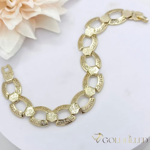 Antyalergiczna bransoletka pozłacana "Goldfilled", długość 19 cm i szerokość 14 mm, kolor 14K