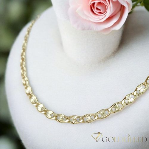 Naszyjnik Antyalergiczny Goldfilled 50cm Długi i 4mm Szeroki Kolor 14K