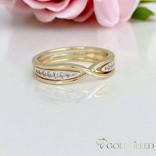 Antyalergiczny pierścionek „Goldfilled” w różnych rozmiarach, kolor 14K
