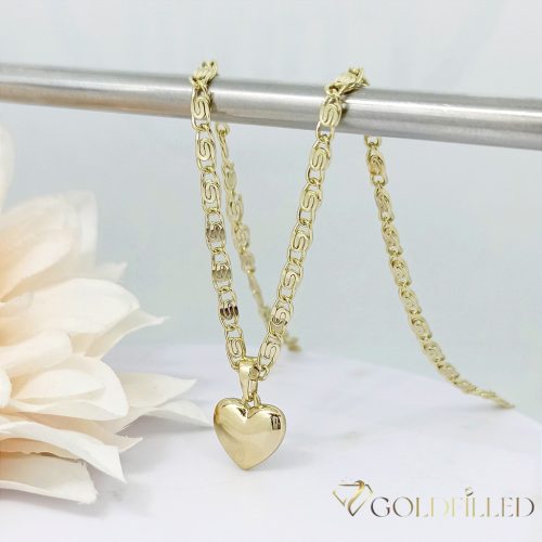  Antyalergiczny naszyjnik Goldfilled 50cm/3mm + wisiorek, kolor 14K