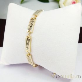   Antyalergiczna bransoletka pozłacana "Goldfilled", długość 18,5cm i szerokość 5,5 mm, kolor 14K