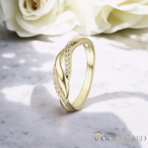 Antyalergiczny pierścionek „Goldfilled” w różnych rozmiarach, kolor 14K