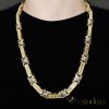 Goldfilled Antyalergiczny Luksusowy Naszyjnik Barakka 70cm Długi i 11mm Szeroki (180g) Kolor 14K Multikolor