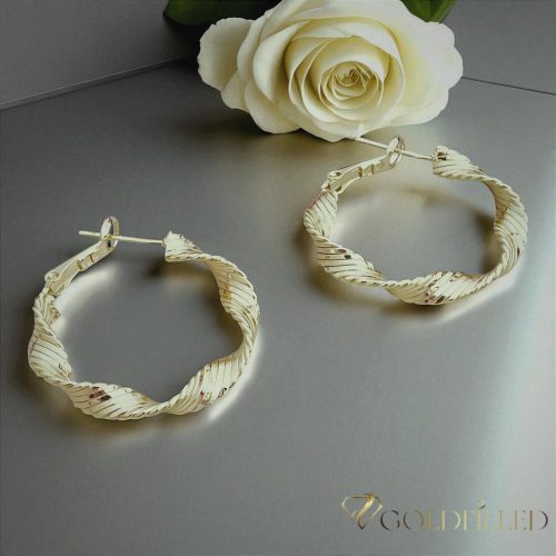 Goldfilled Antyalergiczne  kolczyki 30mm kolor 14K	