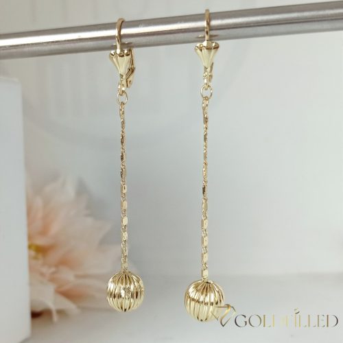 Goldfilled Antyalergiczne kolczyki z perłą 68mm kolor 14K