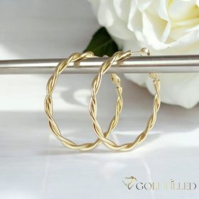 Goldfilled Antyalergiczne kolczyki 40mm kolor 14K	