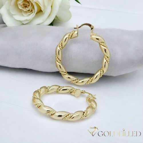 Goldfilled Antyalergiczne kolczyki 40mm kolor 14K	