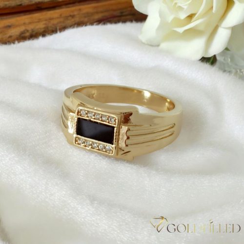 Antyalergiczny pierścionek „Goldfilled” w różnych rozmiarach, kolor 14K