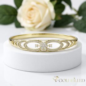   Antyalergiczna bransoletka Goldfilled 4-10mm kolorowa (14K) średnica 60mm "otwierany"