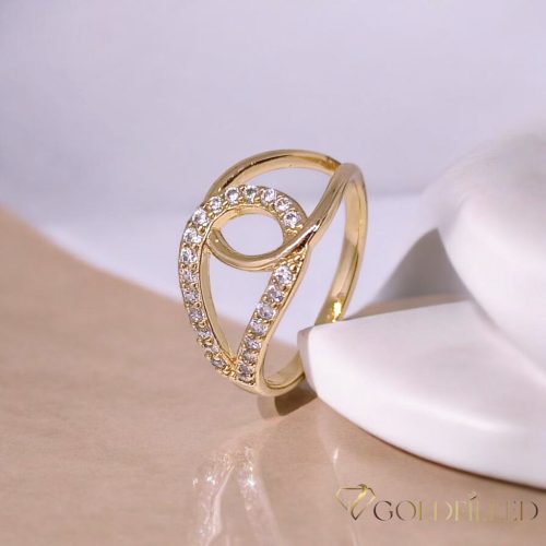 Antyalergiczny pierścionek „Goldfilled” w różnych rozmiarach, kolor 18K