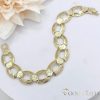 Antyalergiczna bransoletka pozłacana "Goldfilled", długość 17,5 cm i szerokość 14 mm, kolor 14K