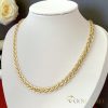 Goldfilled Antyalergiczny Luksusowy Naszyjnik 50cm Długi i 7mm Szeroki Kolor 14K