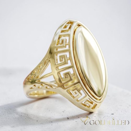 Antyalergiczny pierścionek „Goldfilled” w różnych rozmiarach, kolor 14K