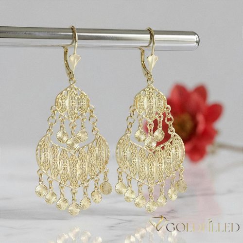 Goldfilled Antyalergiczne kolczyki 78mm kolor 14K	