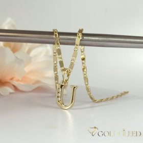   Antyalergiczny naszyjnik „Goldfilled” pozłacany o w kilku rozmiarach i grubośc 2 mm, kolor 14K