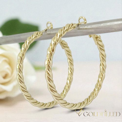 Goldfilled Antyalergiczne kolczyki 50mm kolor 14K	