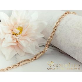   Antyalergiczna bransoletka pozłacana "Goldfilled", długość 17 cm i szerokość 6 mm, kolor 18K