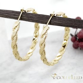 Goldfilled Antyalergiczne  kolczyki 35mm kolor 14K	