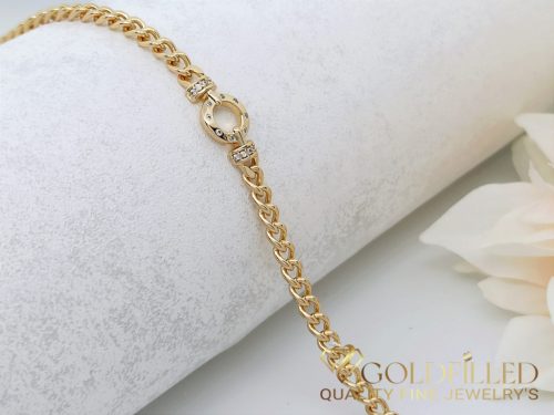 Antyalergiczna bransoletka pozłacana "Goldfilled", długość 16,5 cm i szerokość 5-8 mm, kolor 18K