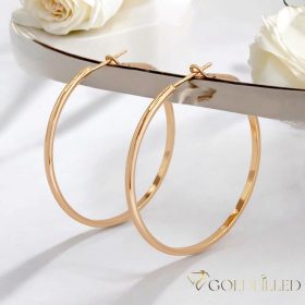 Goldfilled Antyalergiczne kolczyki 40mm kolor 18K	