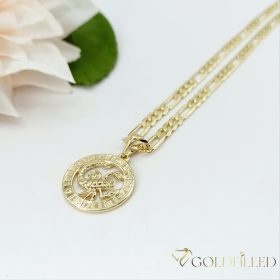   Naszyjnik antyalergiczny Goldfilled 45cm / 4mm + zawieszka skorpion kolor 14K