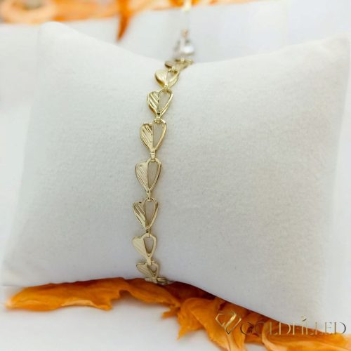Antyalergiczna bransoletka pozłacana "Goldfilled", długość 19 cm i szerokość 6 mm, kolor 14K