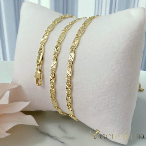 Naszyjnik Antyalergiczny Goldfilled 50cm Długi i 3,5mm Szeroki Kolor 14K
